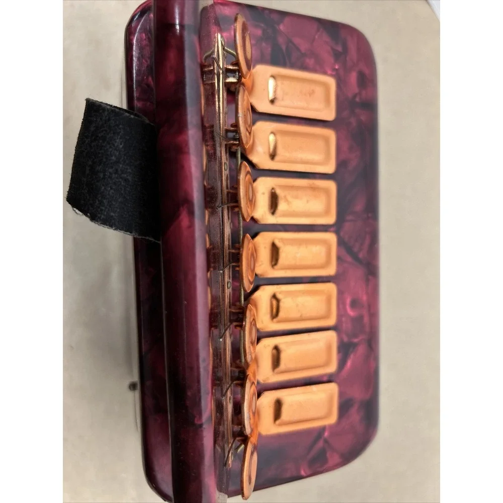 Schylling Red Marble Accordion Childs Musical Toy Instrument Squeeze Box Works!